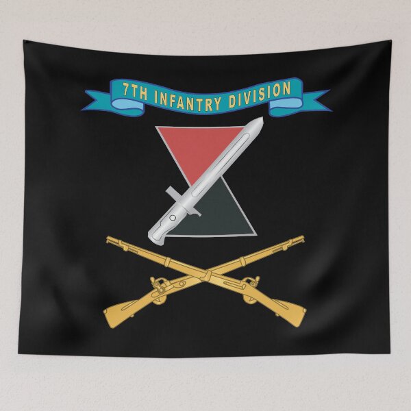 Item preview, Army - 7th Infantry Division - DUI w Ribbon - Br X 300 designed and sold by Military Insignia Products.