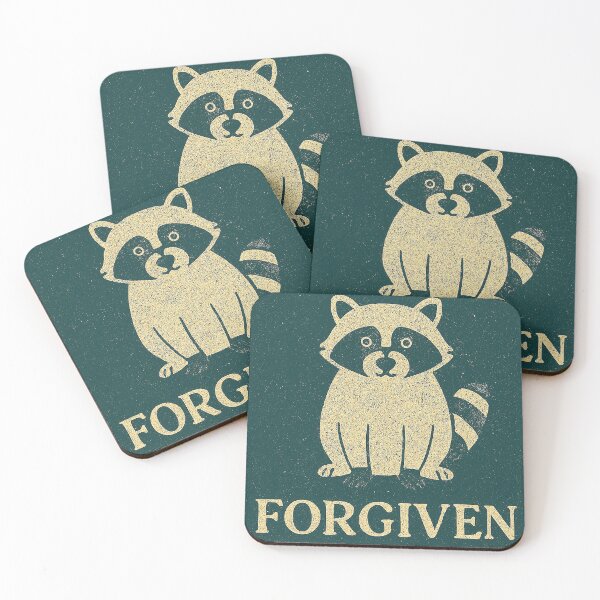 Item preview, Forgiven Raccoon Design, Galatians 5:1 Christian Freedom Art designed and sold by NaphDesigns.