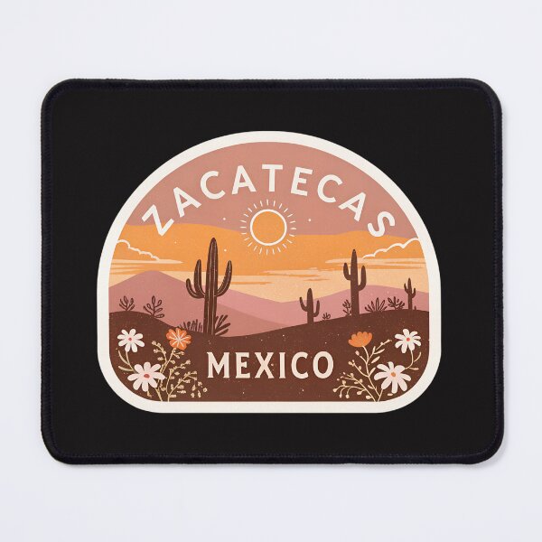Item preview, Zacatecas Mexico Desert Sunrise– Rustic Cactus Landscape Design in Warm Earthy Tones designed and sold by VividOrganica.