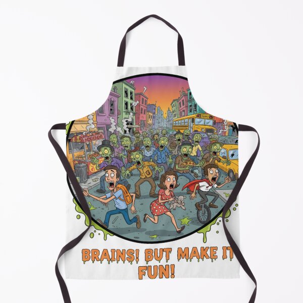 Item preview, Brains! But Make It Fun! - Zombie Apocalypse Cartoon designed and sold by CadDesignerr.