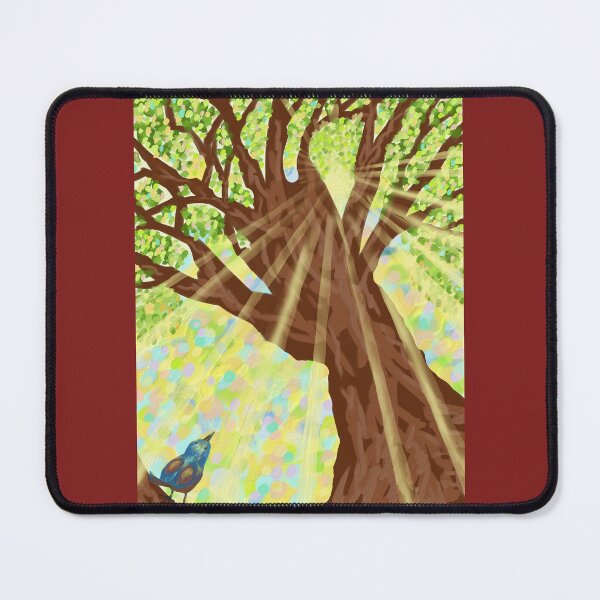Item preview, An adorable blue bird under a big tree designed and sold by greenPQBstudio.