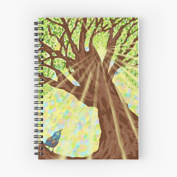 Item preview, An adorable blue bird under a big tree designed and sold by greenPQBstudio.
