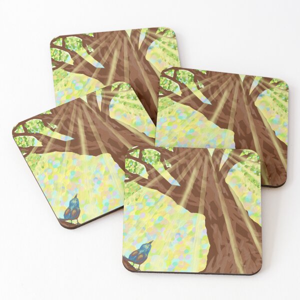 Item preview, An adorable blue bird under a big tree designed and sold by greenPQBstudio.