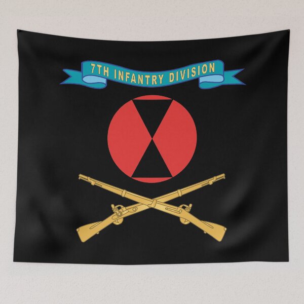 Item preview, Army - 7th Infantry Division - SSI w Ribbon - Br X 300 designed and sold by Military Insignia Products.