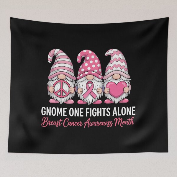 Item preview, Gnome One Fights Alone Breast Cancer Awareness Month designed and sold by ValerieRodrigue.