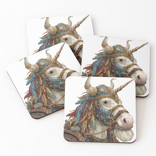 Item preview, Viking Unicorn – Fierce and Magical Warrior Mythology Fantasy Creature designed and sold by Tommy's Arts.