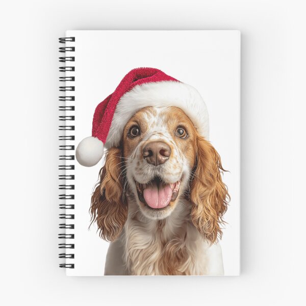 Item preview, English Cocker Spaniel dog with Christmas Hat – Festive Merry Spaniel Xmas Design designed and sold by LazyOwlStore.