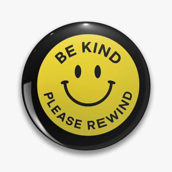 Item preview, Be Kind Please Rewind, Retro Smiley Face Design, VHS Nostalgia Art designed and sold by NaphDesigns.