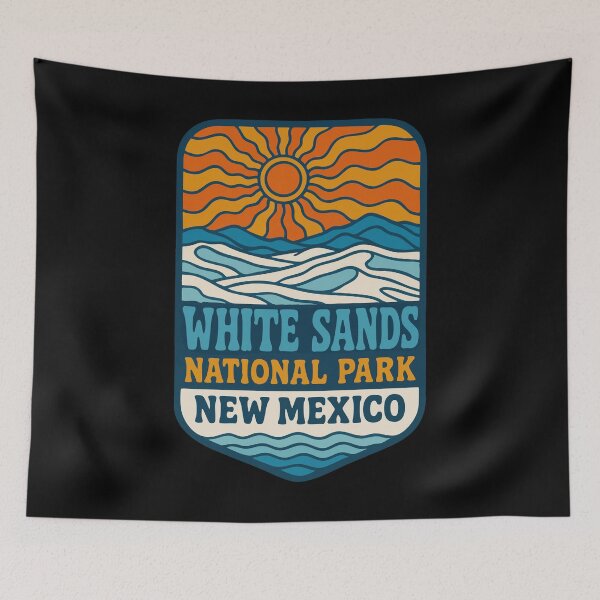 Item preview, White Sands New Mexico Retro Trippy designed and sold by TomFrontierArt.