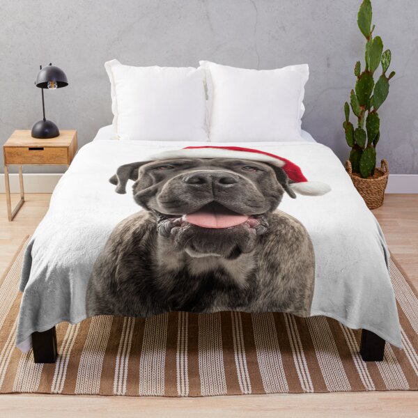 Item preview, Mastiff dog with Christmas Hat – Festive Mastiff dog Xmas Design designed and sold by LazyOwlStore.