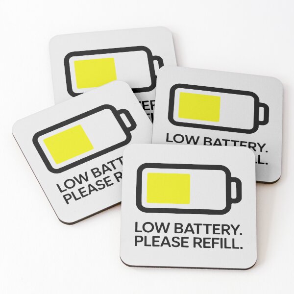 Item preview, Low Battery Life – Minimalist Humor Statement designed and sold by SplashTastic.