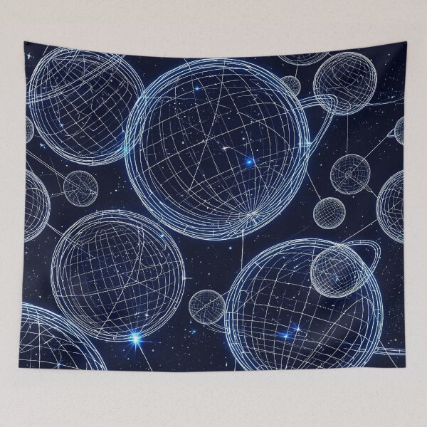 Item preview, Neon Wireframe Orb Field 1 designed and sold by Tom-Johnson.