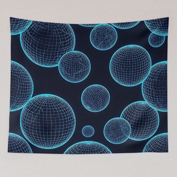 Item preview, Neon Wireframe Orb Field 2 designed and sold by Tom-Johnson.