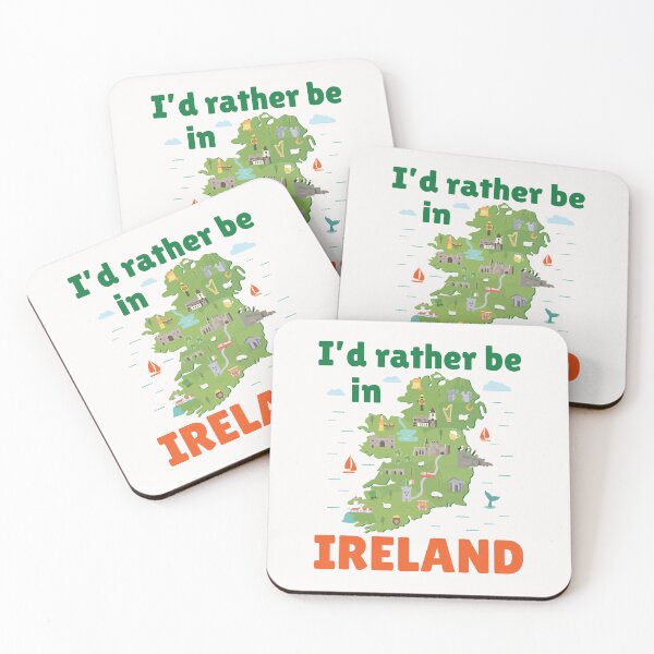 Item preview, I'd Rather Be In Ireland Travel Souvenir Map designed and sold by jaygo.