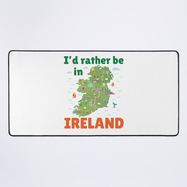 Item preview, I'd Rather Be In Ireland Travel Souvenir Map designed and sold by jaygo.