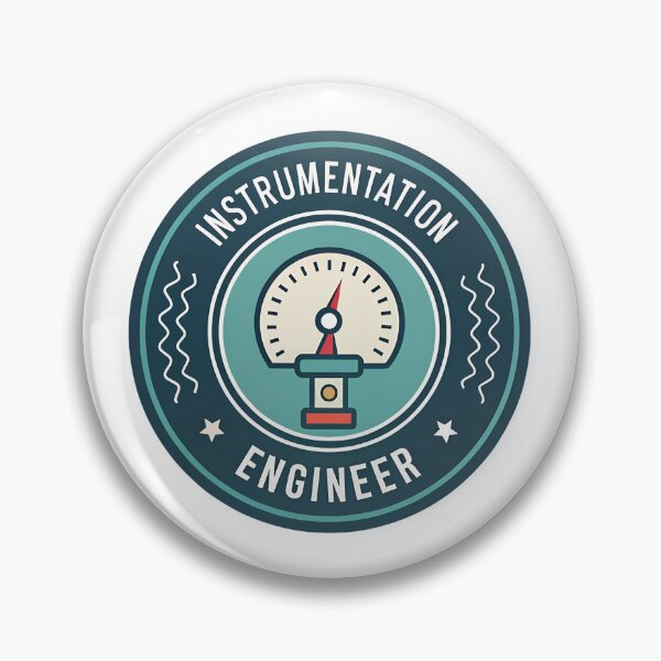 Item preview, Instrumentation Engineer Badge  | Industrial Control & Measurement Vector Emblem designed and sold by VividOrganica.