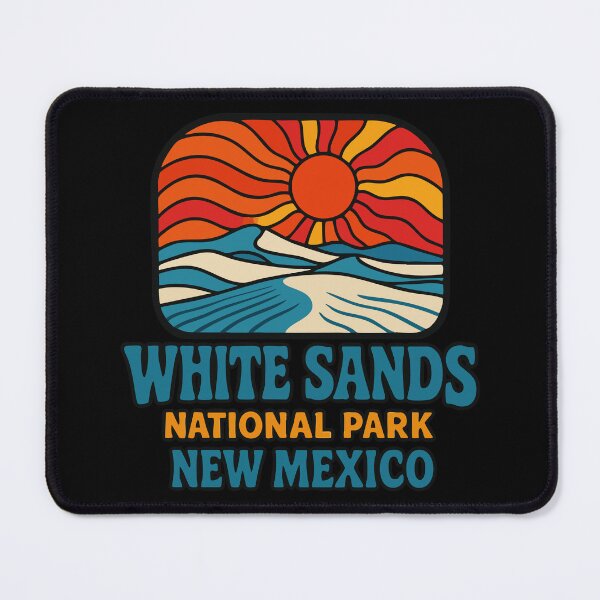 Item preview, White Sands New Mexico Retro Vintage Trippy designed and sold by TomFrontierArt.