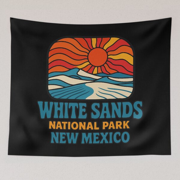Item preview, White Sands New Mexico Retro Vintage Trippy designed and sold by TomFrontierArt.