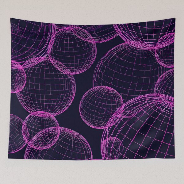 Item preview, Neon Wireframe Orb Field 4 designed and sold by Tom-Johnson.