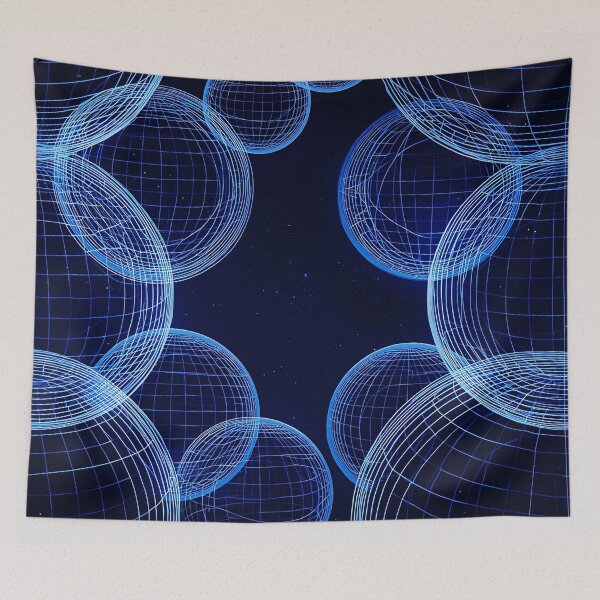 Item preview, Neon Wireframe Orb Field 5 designed and sold by Tom-Johnson.