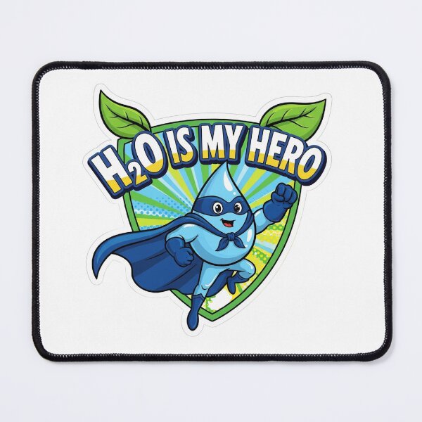 Item preview, H2O Is My Hero Sticker - Water Bottle Reminder - Eco Friendly Hydration Decor designed and sold by SewRed.