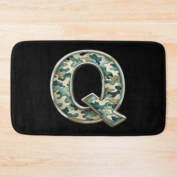 Item preview, camouflage letter Q designed and sold by jkrphoto.