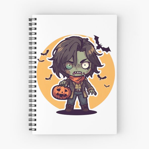 Item preview, Chibi Zombie Trickster with Pumpkin Lantern designed and sold by DreamArtmaStudio.