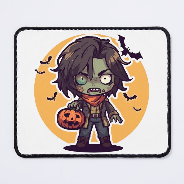 Item preview, Chibi Zombie Trickster with Pumpkin Lantern designed and sold by DreamArtmaStudio.