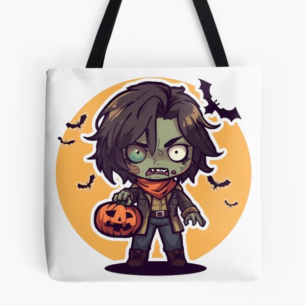 Item preview, Chibi Zombie Trickster with Pumpkin Lantern designed and sold by DreamArtmaStudio.
