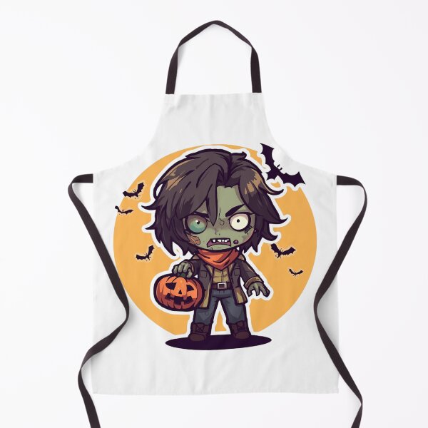 Item preview, Chibi Zombie Trickster with Pumpkin Lantern designed and sold by DreamArtmaStudio.