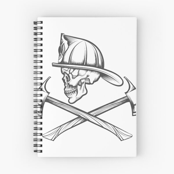 Item preview, Skull in Fire Helmet and Axes designed and sold by devaleta.