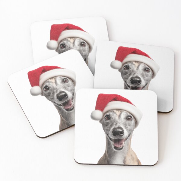 Item preview, Perro whippet con gorro navideño – Diseño navideño festivo para whippet designed and sold by LazyOwlStore.