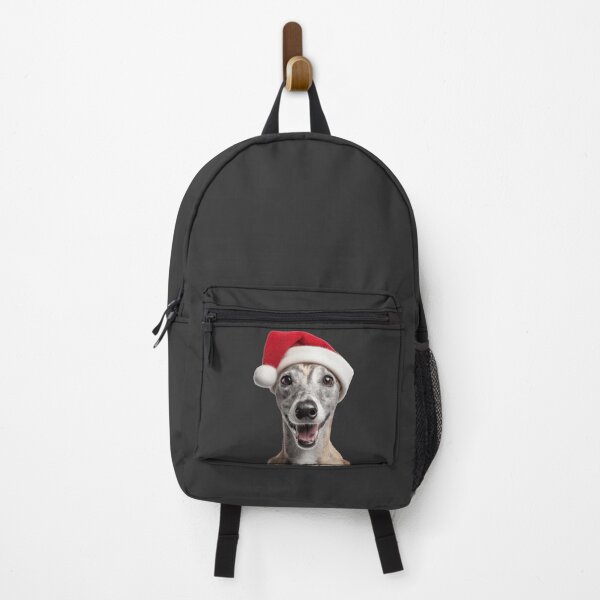 Item preview, Whippet dog with Christmas Hat – Festive Whippet dog Xmas Design designed and sold by LazyOwlStore.