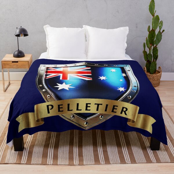 Artikelvorschau, Schild der Familie Pelletier in Australien, traditionelles Wappen der Stärke entworfen und verkauft von Highlandkings.