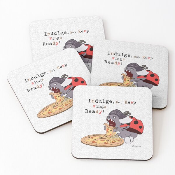 Item preview, Ladybug’s Pizza Pull with Wing Warning designed and sold by Pink Writer.