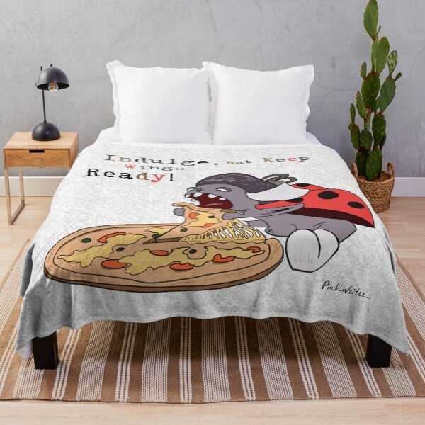 Item preview, Ladybug’s Pizza Pull with Wing Warning designed and sold by Pink Writer.
