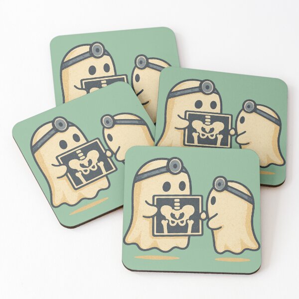 Item preview, Ghost Radiologists Inspecting Pelvis X-Ray Spooky Cute Retro Design designed and sold by Meandmyshop.
