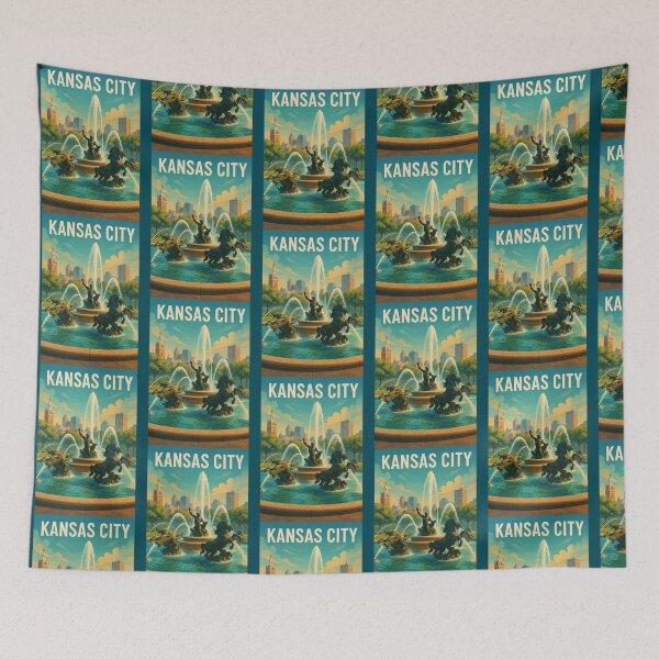 Item preview, Kansas City Fountain and Skyline Scene designed and sold by claudiaCaton.