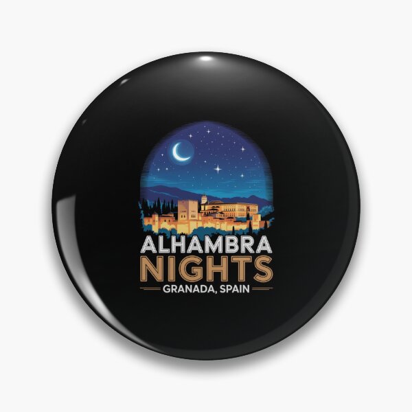 Item preview, Alhambra Nights Sticker | Granada Spain Travel Art designed and sold by Timeless Design.