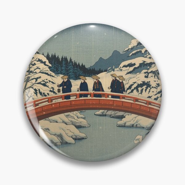 Item preview, Bridge at Fuji | Ukiyo-e Snow Scene designed and sold by Vandy Fullam.