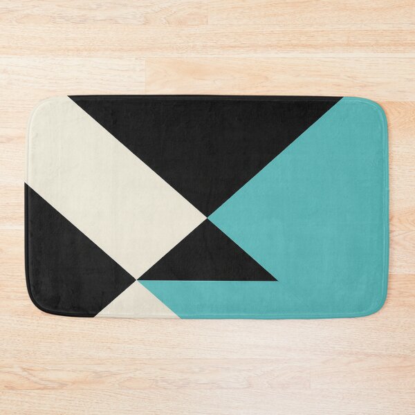 Item preview, Teal and Black Modern Triangle Pattern designed and sold by SassyArtistry.