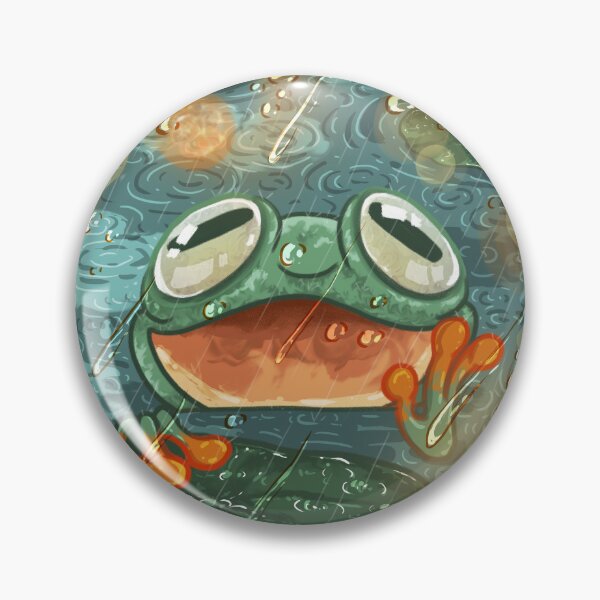 Item preview, Rainy Frog, Frog In The Rain Art Print, Funny Animal designed and sold by LLOUDSPACE.