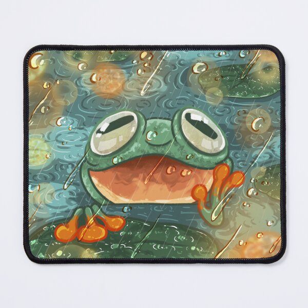 Item preview, Rainy Frog, Frog In The Rain Art Print, Funny Animal designed and sold by LLOUDSPACE.