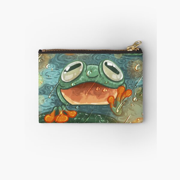 Item preview, Rainy Frog, Frog In The Rain Art Print, Funny Animal designed and sold by LLOUDSPACE.