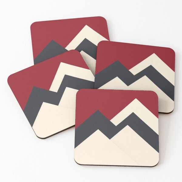 Item preview, Red and Black Geometric Mountain Peaks designed and sold by SassyArtistry.