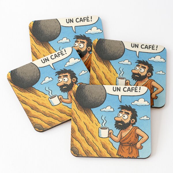 Item preview, Sisyphus and his coffee above all designed and sold by Avarayan82.