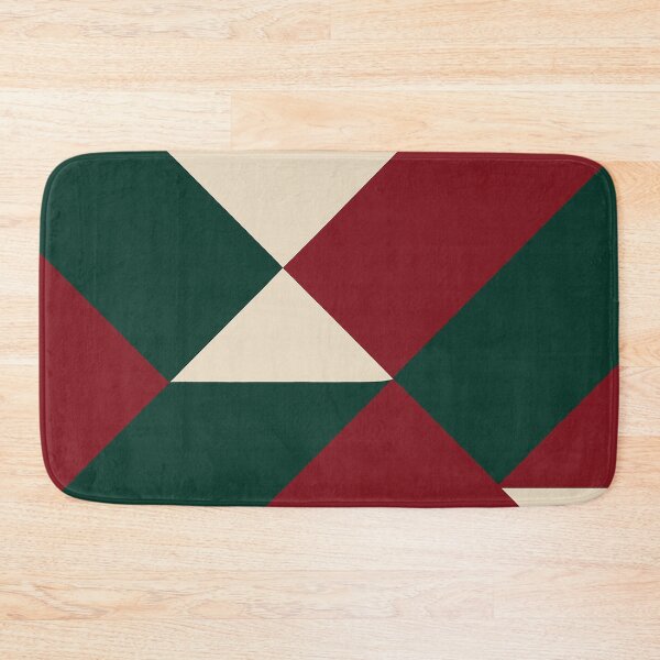 Item preview, Dark Green and Red Geometric Triangles designed and sold by SassyArtistry.