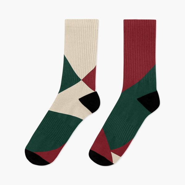 Item preview, Dark Green and Red Geometric Triangles designed and sold by SassyArtistry.