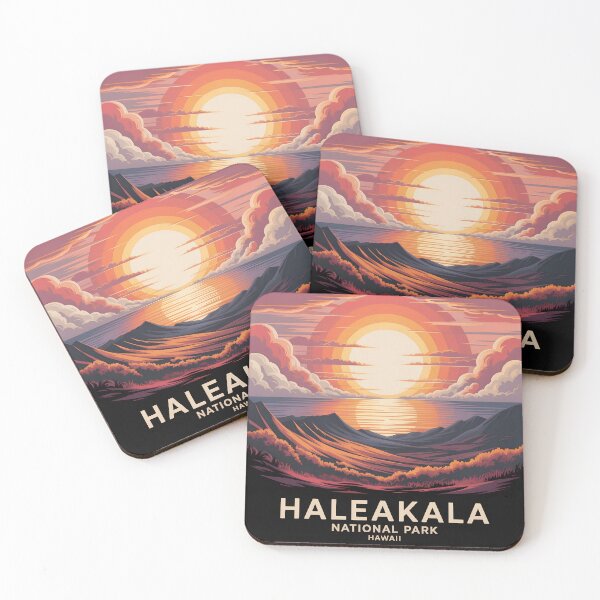 Item preview, Haleakalā National Park – Sunset Mountain Landscape Illustration, Hawaii Travel Art designed and sold by VividOrganica.