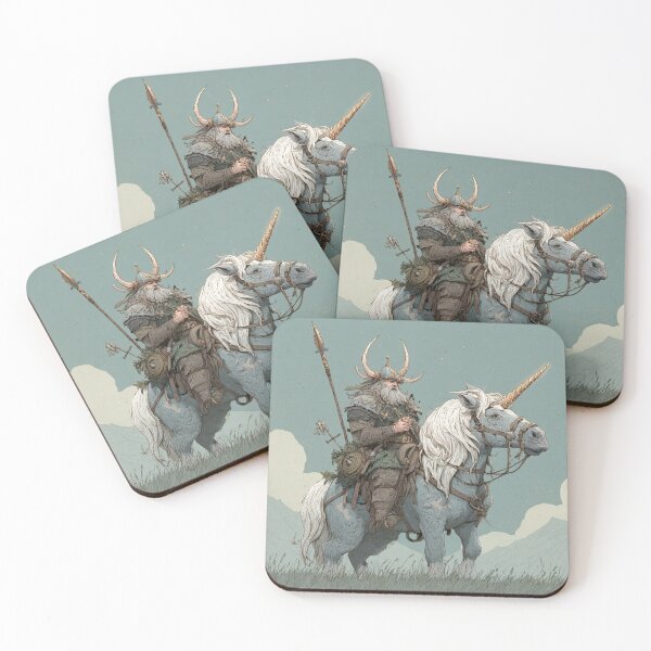 Item preview, Viking Unicorn – Fierce and Magical Warrior Mythology Fantasy Creature designed and sold by Tommy's Arts.